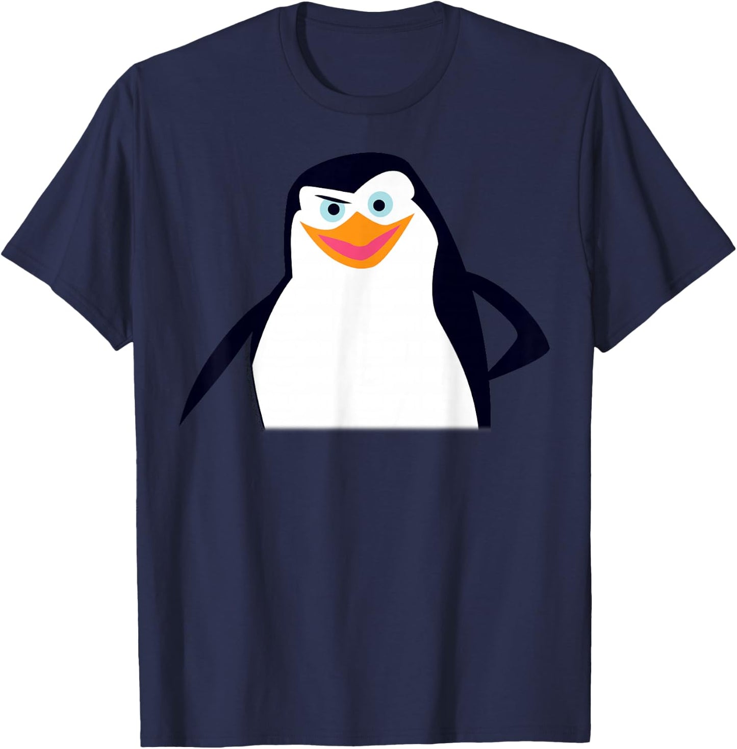 Madagascar Skipper Large Face Portrait T-Shirt - T-Shirt | Navy
