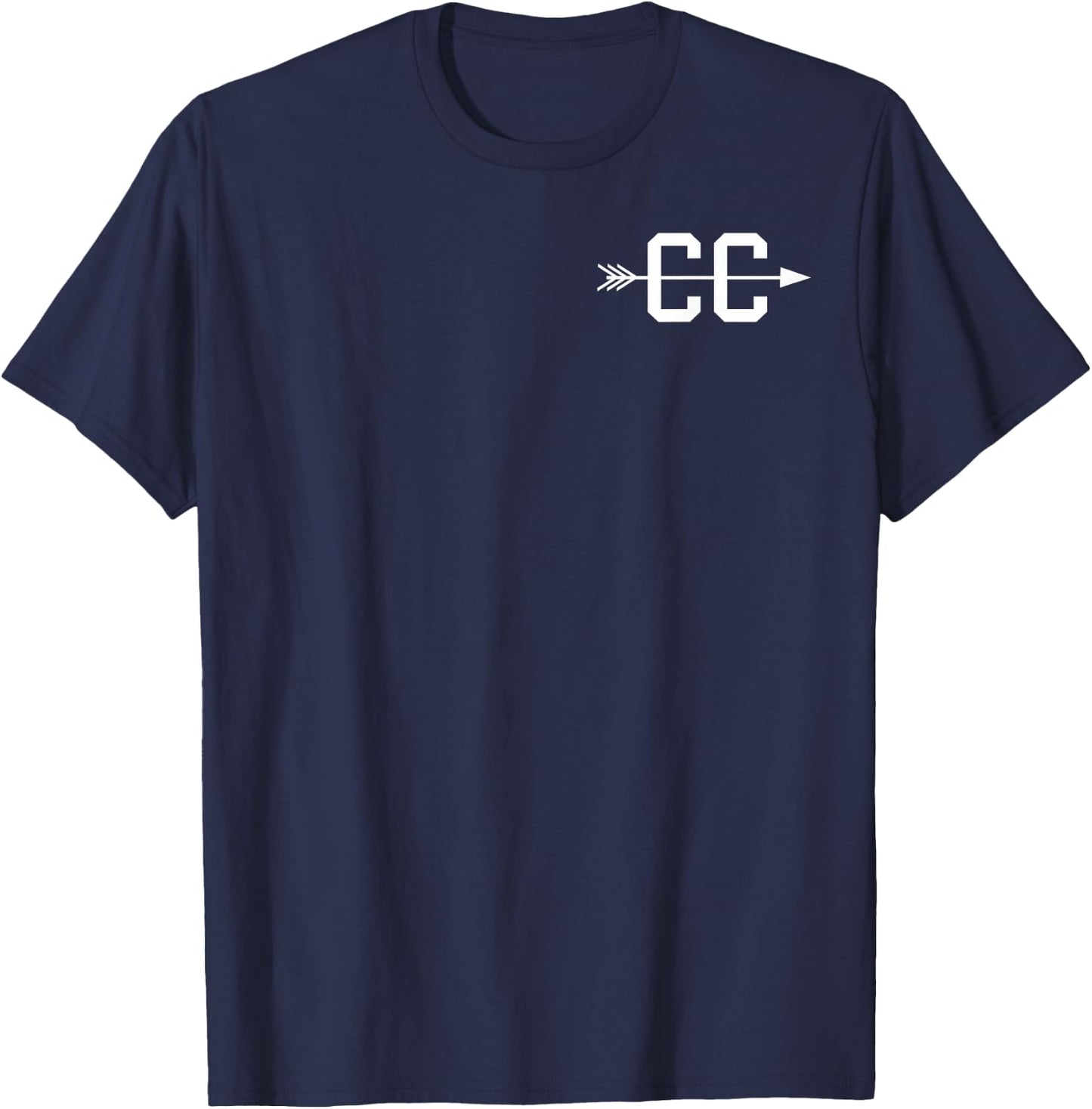 Cross Country CC Arrow Logo Graphic Symbol T-Shirt - T-Shirt | Navy