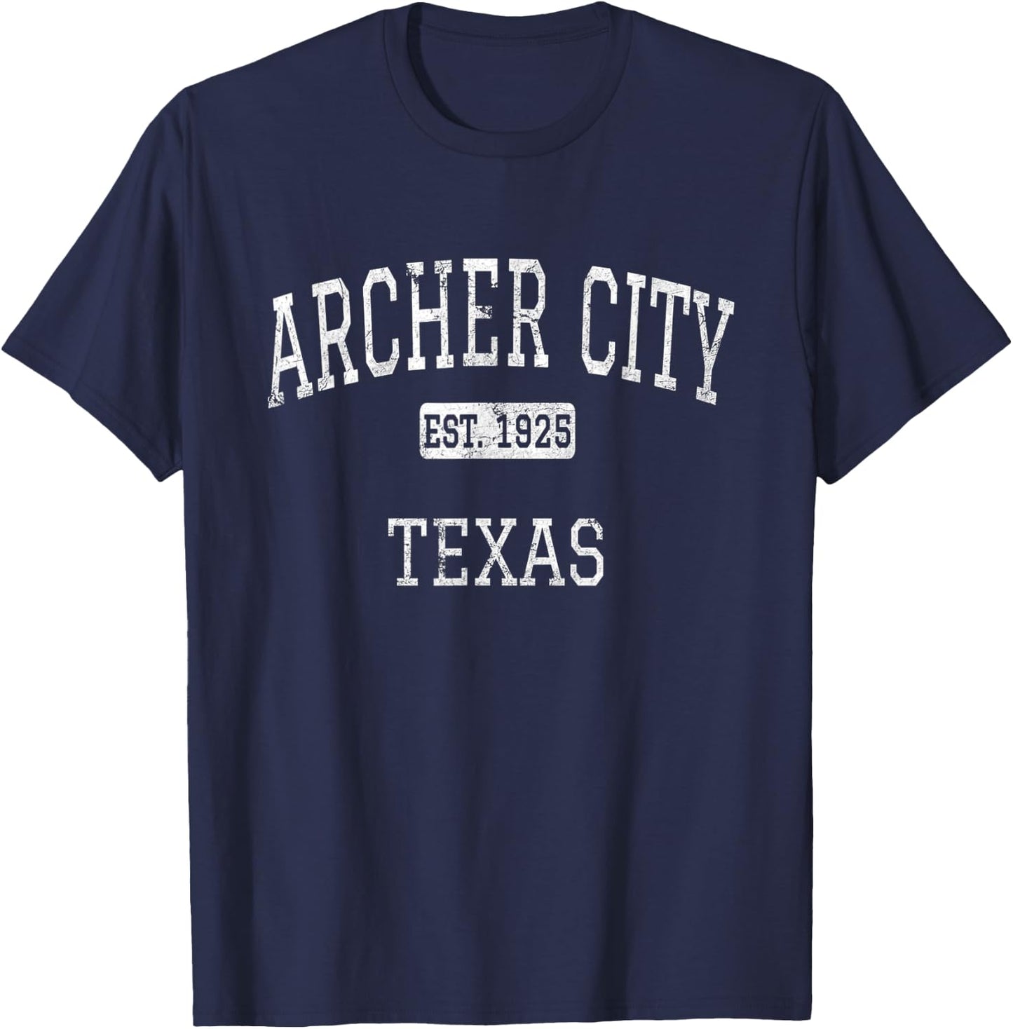 Archer City Texas TX Vintage T-Shirt - T-Shirt | Navy