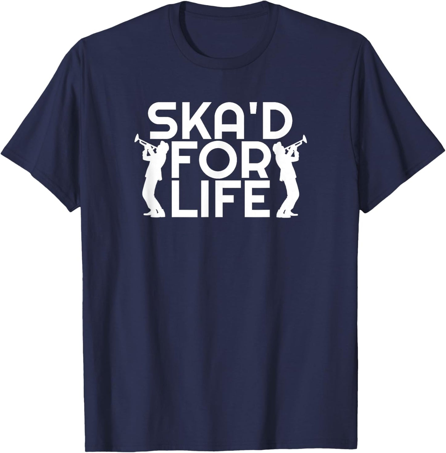 Ska'd For Life Men Women Ska Music T-Shirt - T-Shirt | Navy