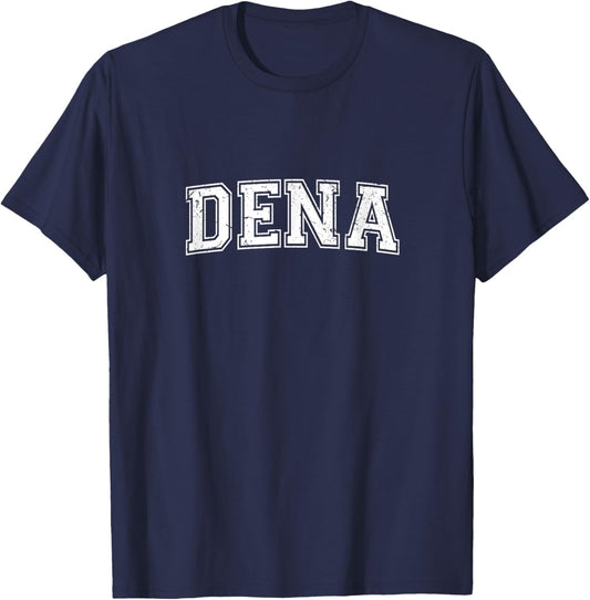 Varsity Style Personalized Name Classic Dena T-Shirt - T-Shirt | Navy
