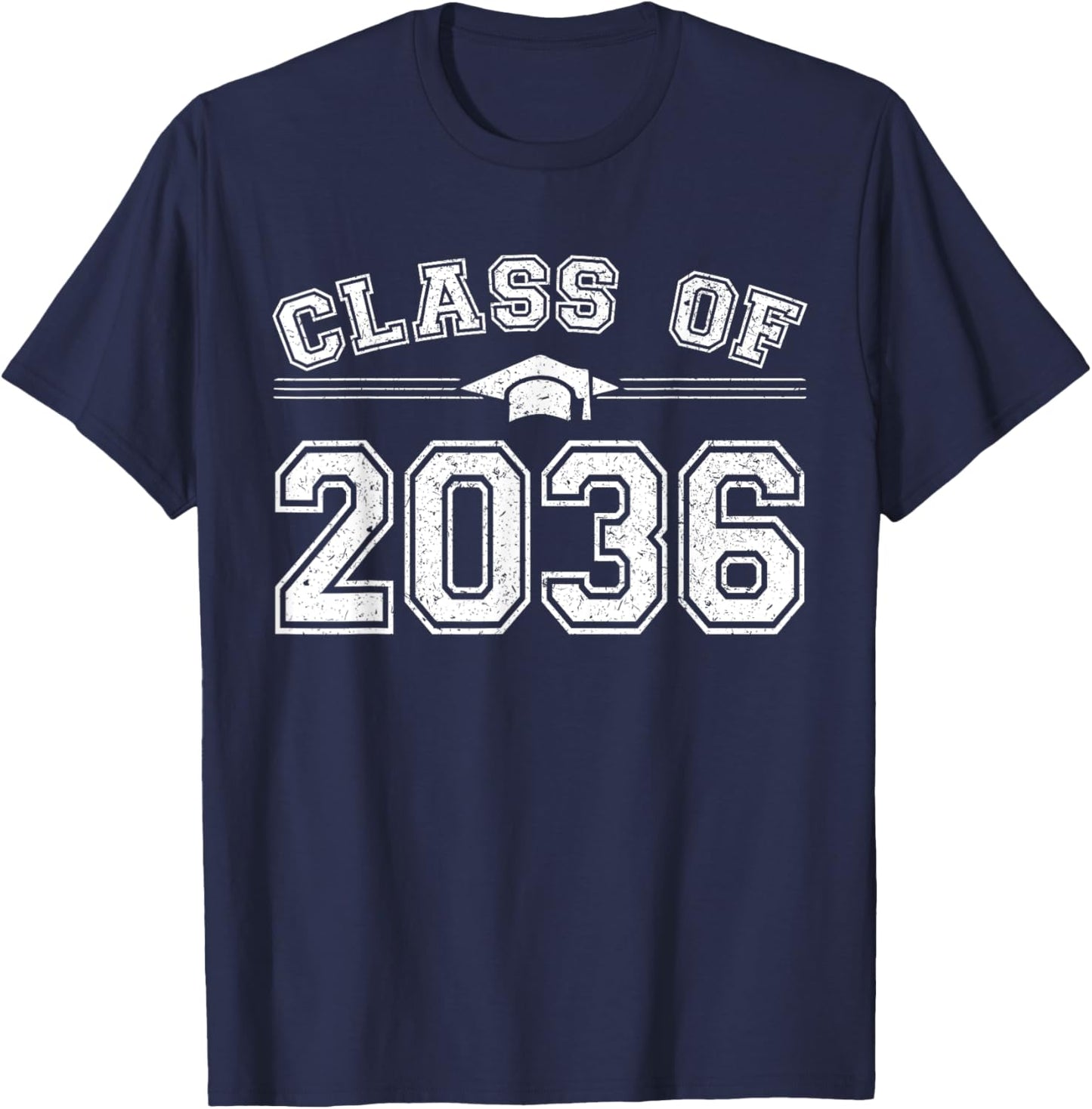 Class of 2036 Grow With Me First Day of School Graduate 2036 T-Shirt - T-Shirt | Navy