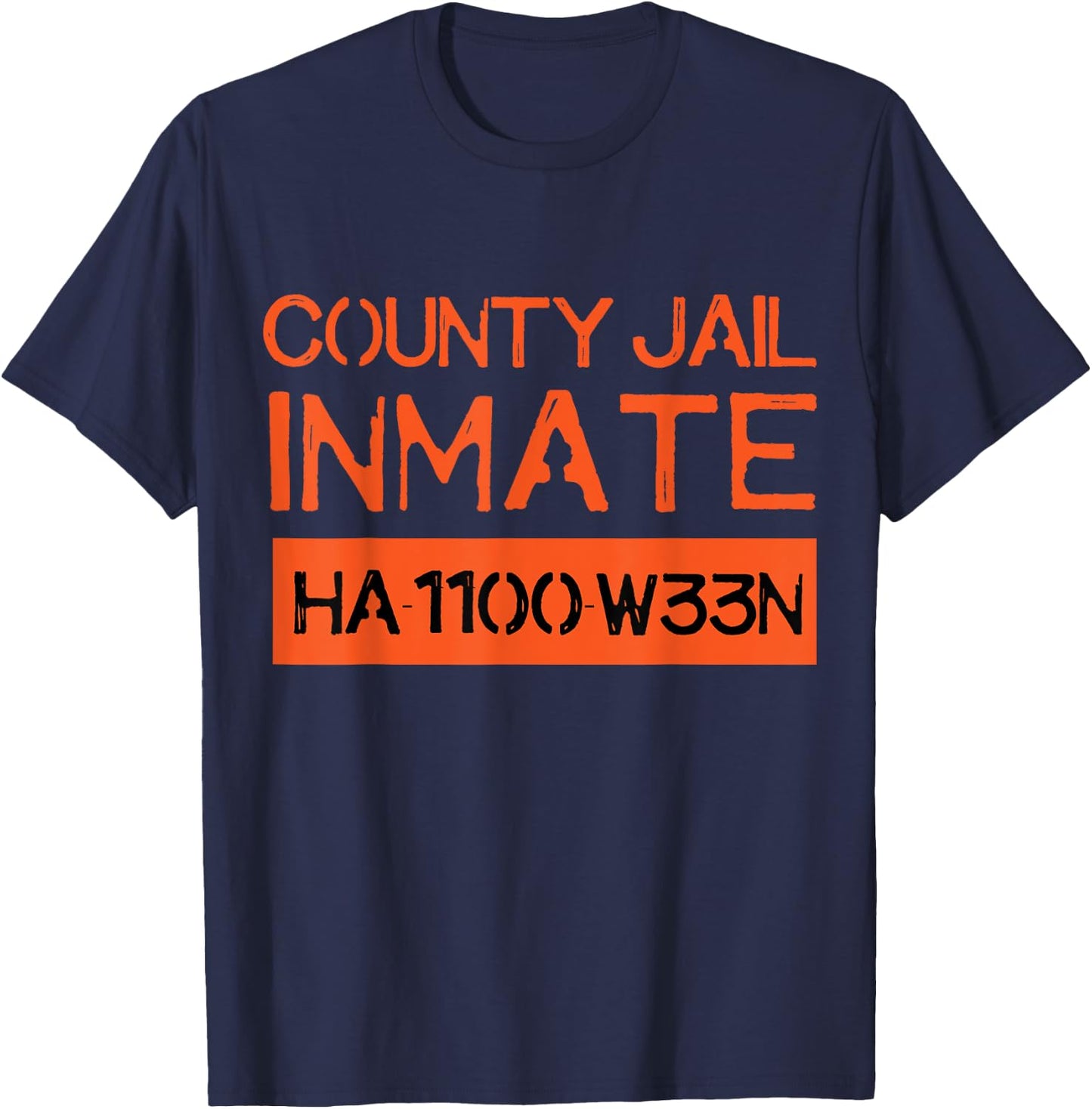 Country Jail Inmate Prison Costume Easy Halloween Gifts T-Shirt - T-Shirt | Navy