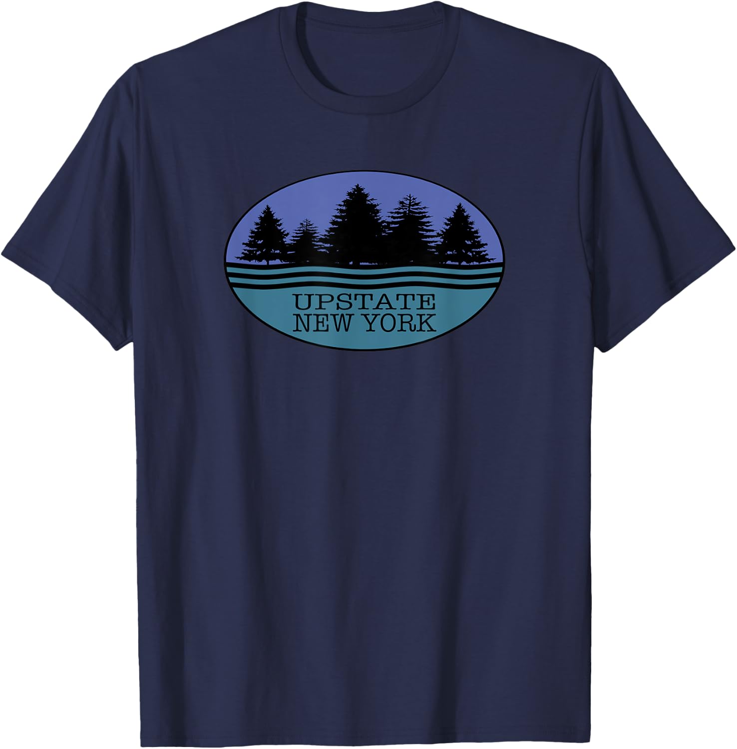 Upstate New York Souvenir I love Nature Outdoors T-Shirt - T-Shirt | Navy