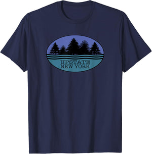 Upstate New York Souvenir I love Nature Outdoors T-Shirt - T-Shirt | Navy