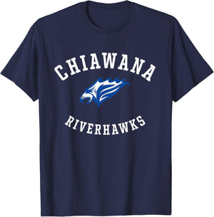 Chiawana High School Riverhawks C8 T-Shirt - T-Shirt | Navy
