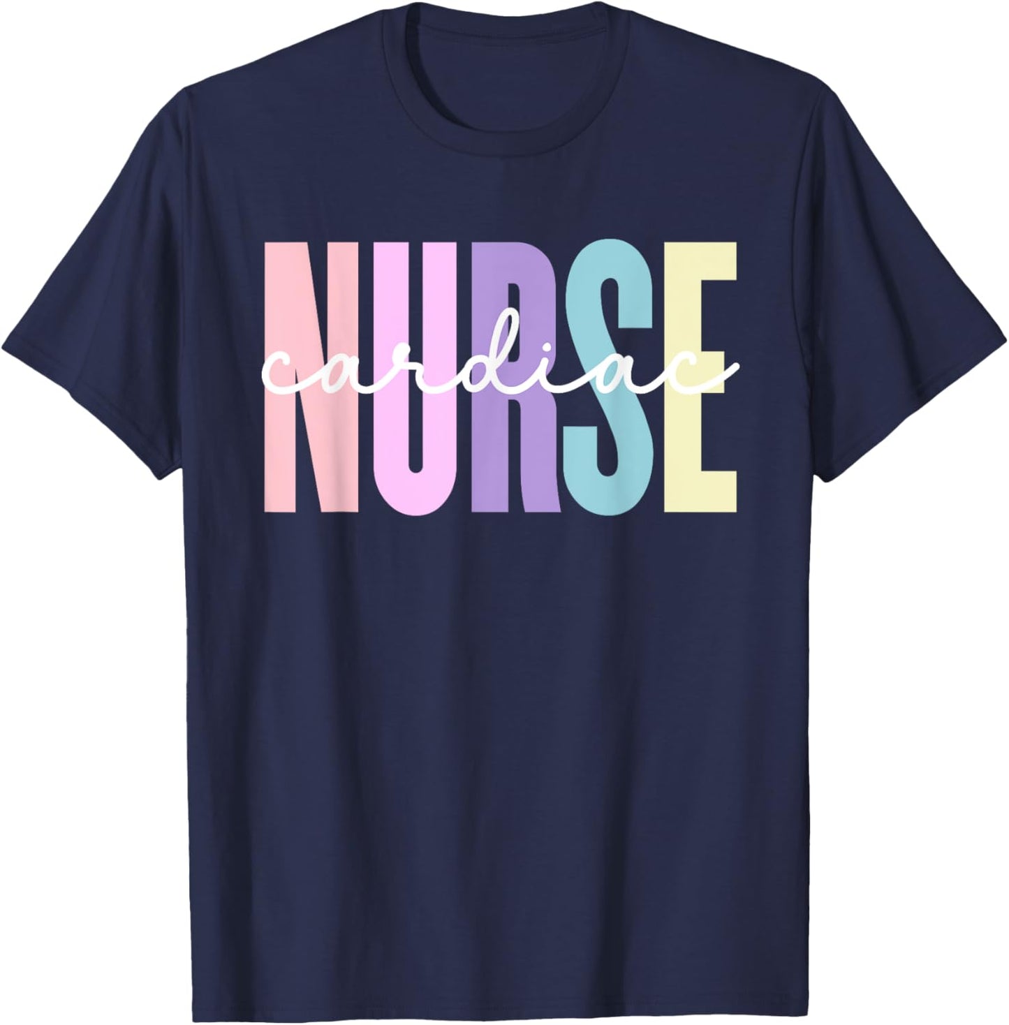 Cardiac Nurse Nursing Heart Cardiology Cardiac Nurse T-Shirt - T-Shirt | Navy