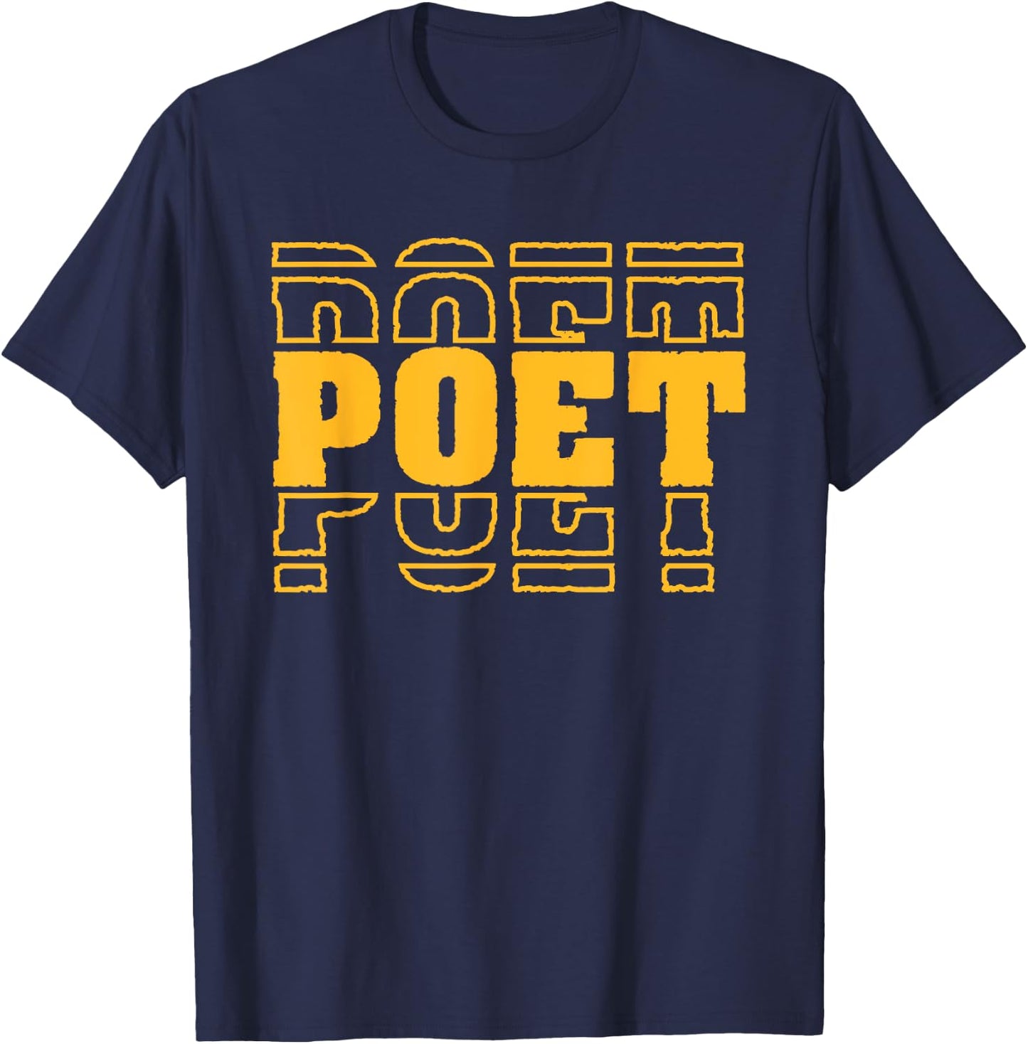 Vintage Poet | Lyrics Literature | Retro Poetry T-Shirt - T-Shirt | Navy