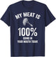 My Meat Is 100 Going In Your Mouth Today Funny Cookout BBQ T-Shirt - T-Shirt | Navy