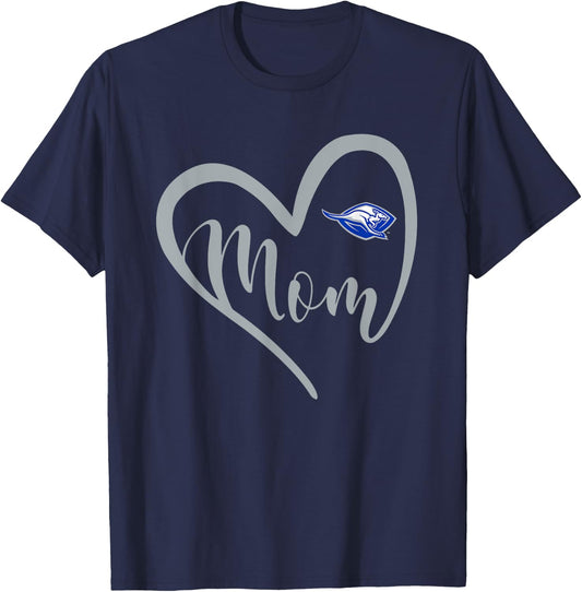 Weatherford Kangaroos Logo Heart Mom HS T-Shirt - T-Shirt | Navy