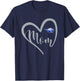 Weatherford Kangaroos Logo Heart Mom HS T-Shirt - T-Shirt | Navy