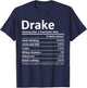 DRAKE Nutrition Funny Birthday Personalized Name Gift T-Shirt - T-Shirt | Navy