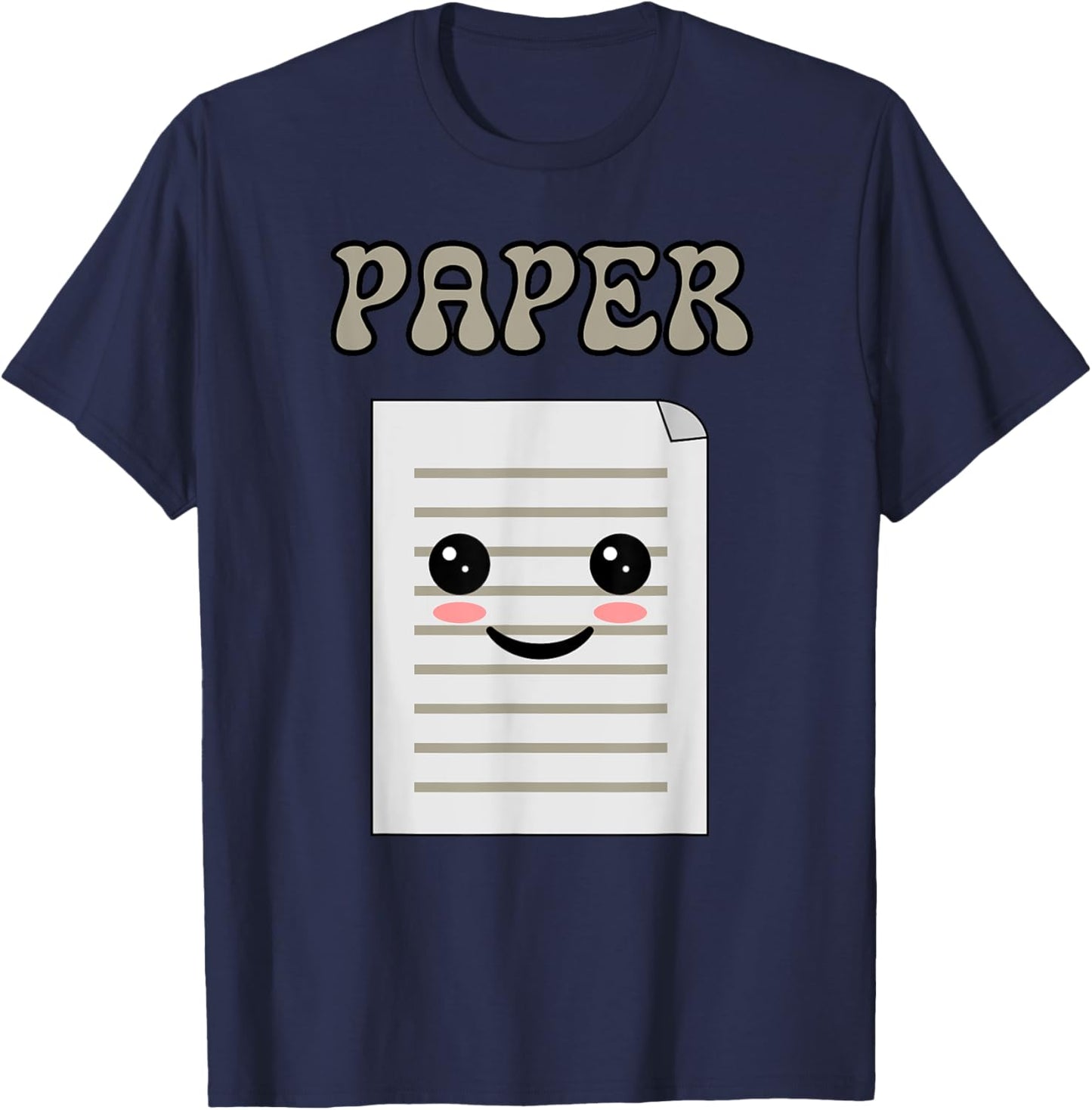 Rock Paper Scissors Easy Halloween Matching Group Costume T-Shirt - T-Shirt | Navy