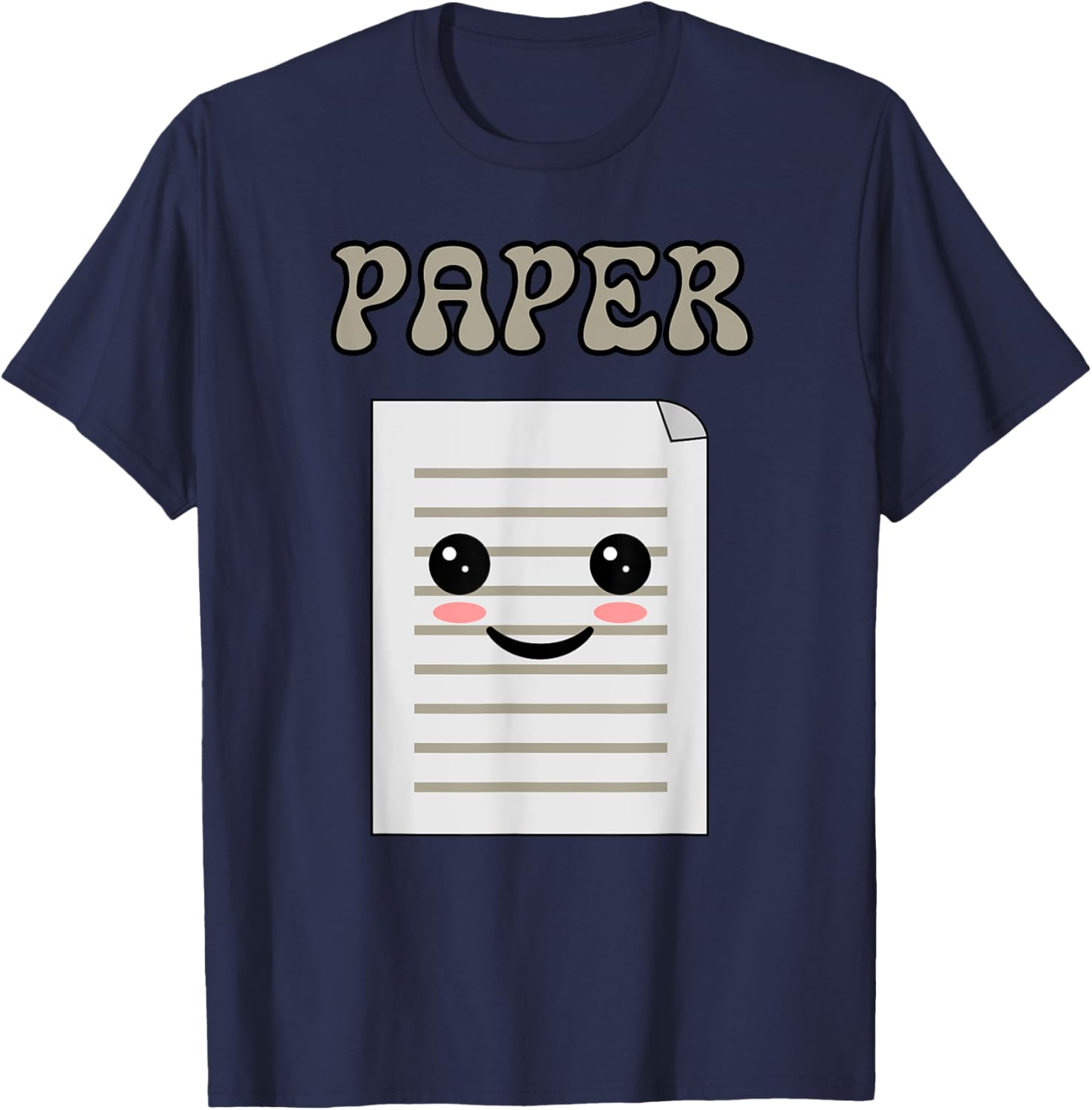Rock Paper Scissors Easy Halloween Matching Group Costume T-Shirt - T-Shirt | Navy