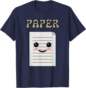 Rock Paper Scissors Easy Halloween Matching Group Costume T-Shirt - T-Shirt | Navy