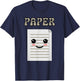 Rock Paper Scissors Easy Halloween Matching Group Costume T-Shirt - T-Shirt | Navy