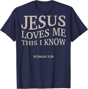 Christian Jesus Love Me This I Know Girl Boy Toddler Men God T-Shirt - T-Shirt | Navy