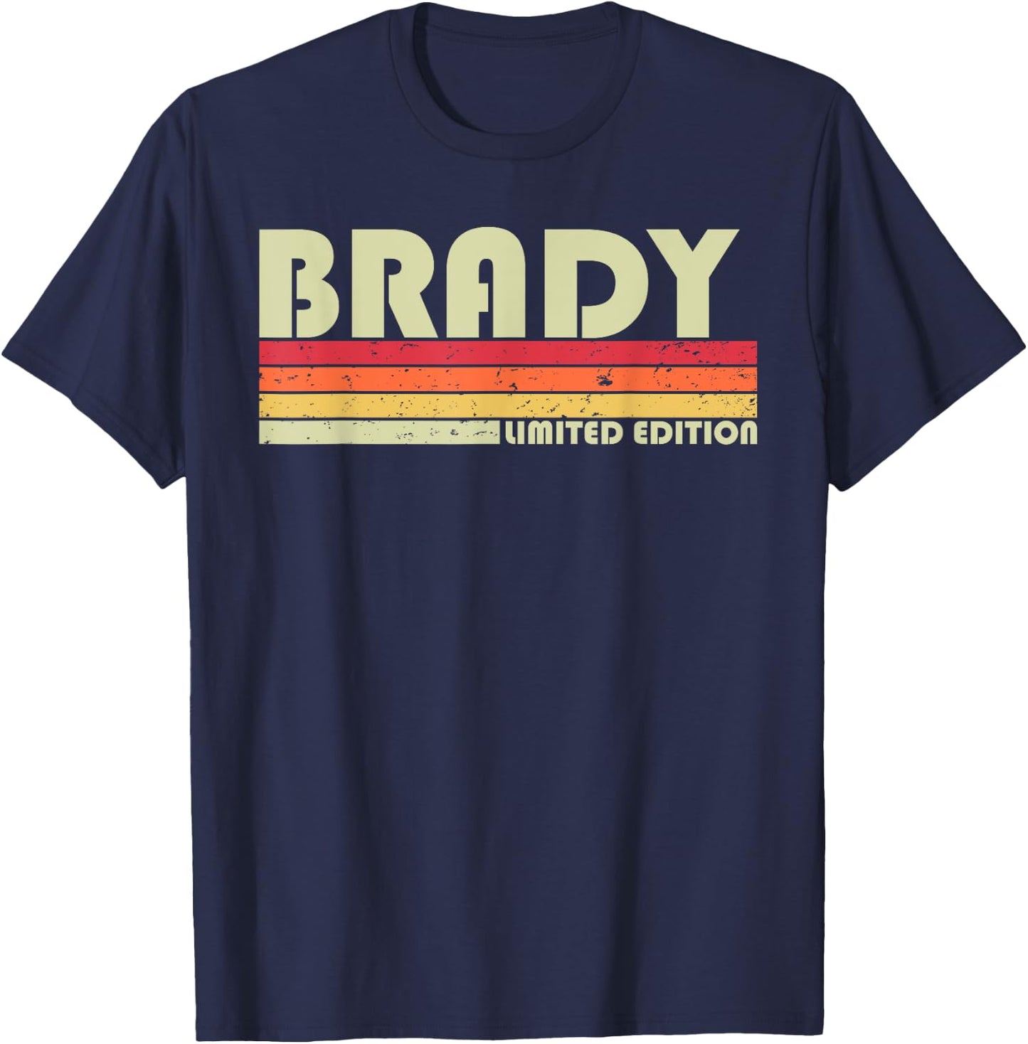 BRADY Gift Name Personalized Funny Retro Vintage Birthday T-Shirt - T-Shirt | Navy