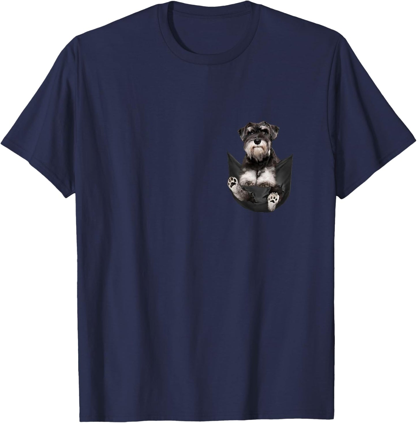Dog Lovers Gifts Schnauzer in Bag T-Shirt - T-Shirt | Navy