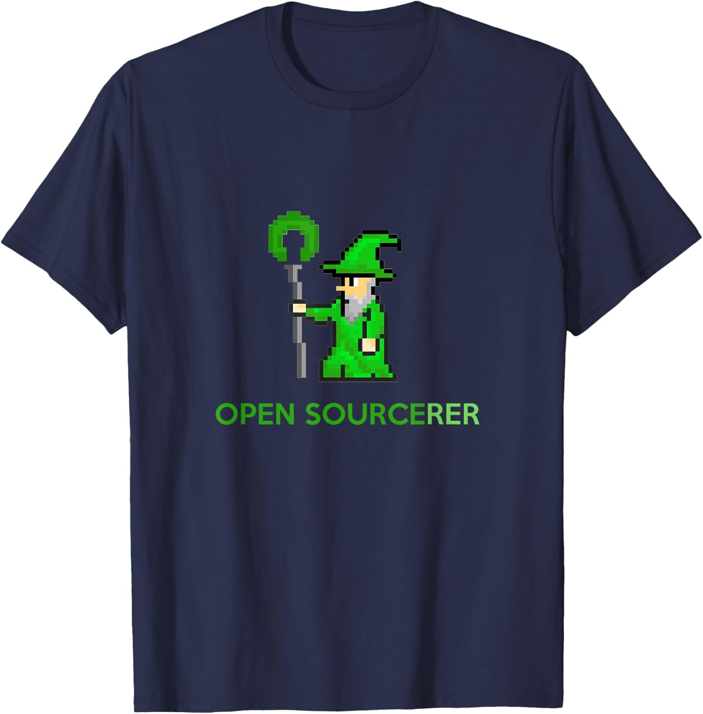 Open Sourcerer Developer Coder Open Sorcerer T-Shirt - T-Shirt | Navy