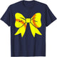 Softball Coquette Aesthetic Bow Sport Season Mother's Day T-Shirt - T-Shirt | Navy