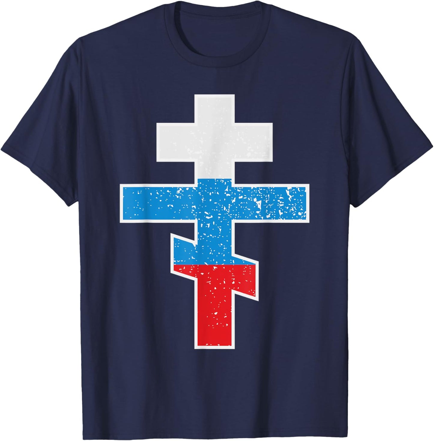 Russian Orthodox Cross T-Shirt - T-Shirt | Navy