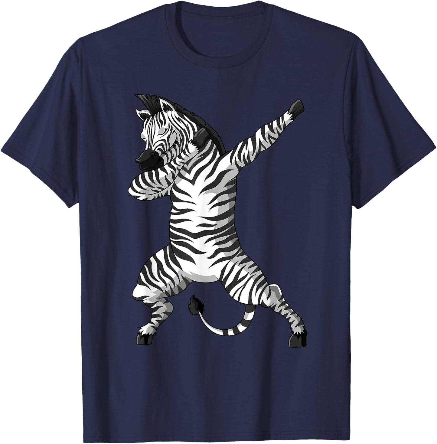 Funny Zebra Dab Dabbing Zoo Africa Safari Animal Lover Gifts T-Shirt - T-Shirt | Navy
