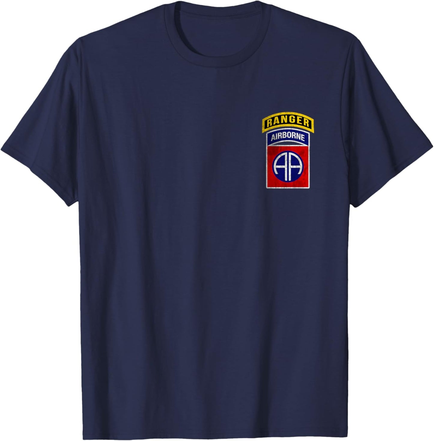 82nd Airborne Division Ranger Tab Paratrooper Logo Veteran T-Shirt - T-Shirt | Navy
