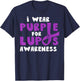 I Wear Purple for Lupus Awareness Month Autoimmune Diseases T-Shirt - T-Shirt | Navy