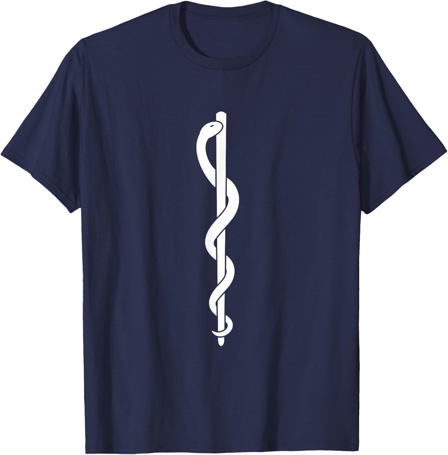 Rod of Asclepius - Medicine Symbol T-Shirt - T-Shirt | Navy