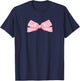 Cute Pink Bow 1st Birthday Squad Bday Celebrate Girls Party T-Shirt - T-Shirt | Navy
