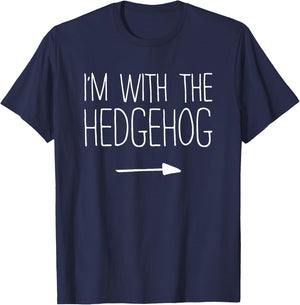 I'm With The Hedgehog Shirt Adult Kids Men Women Costume T-Shirt - T-Shirt | Navy