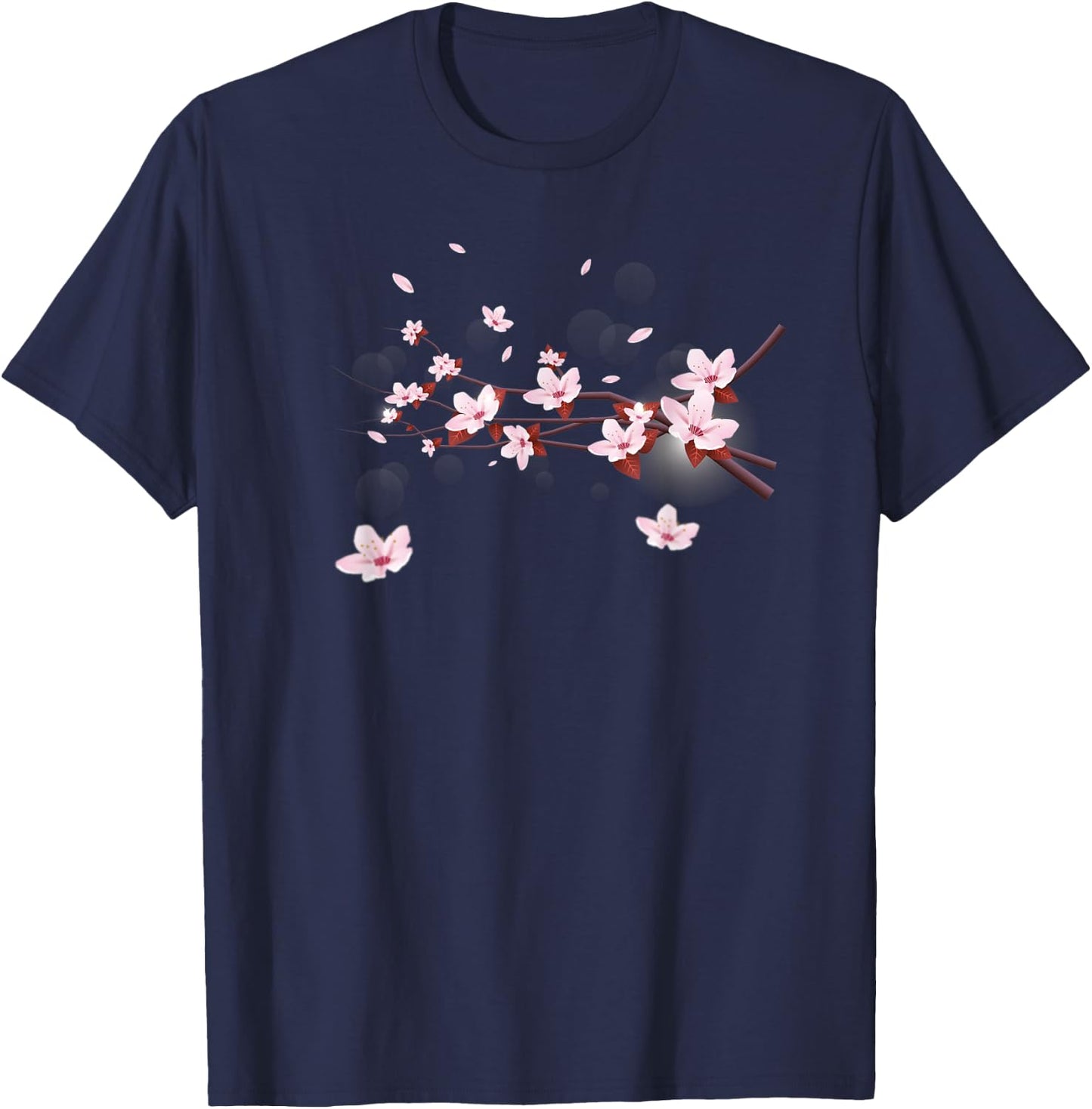 Sakura Cherry Blossom Japan's Favorite Flower T-Shirt - T-Shirt | Navy