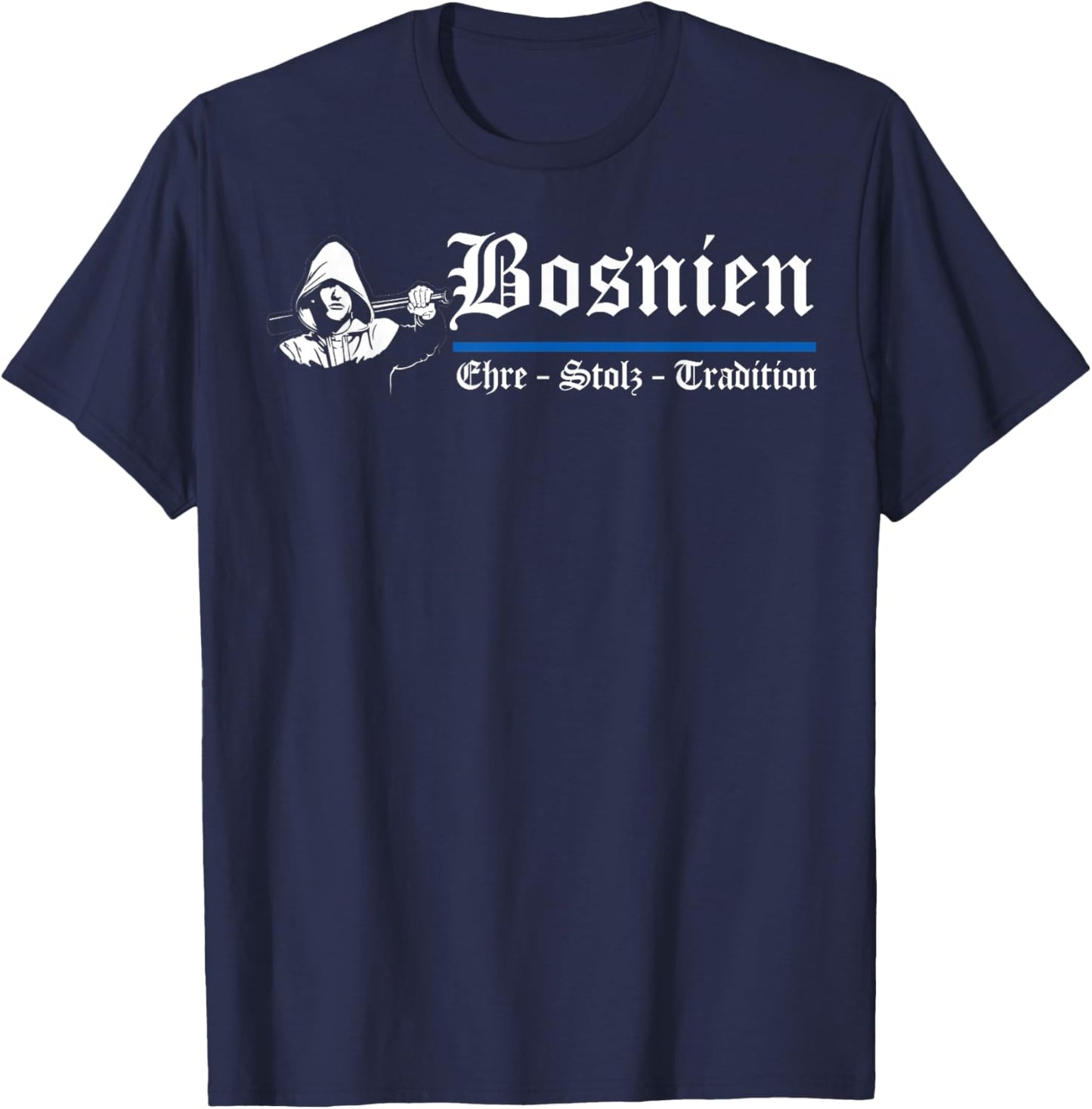 Bosnia Gift Flag Bosnia Vintage Herzegovina Sarajevo Balkan T-Shirt - T-Shirt | Navy