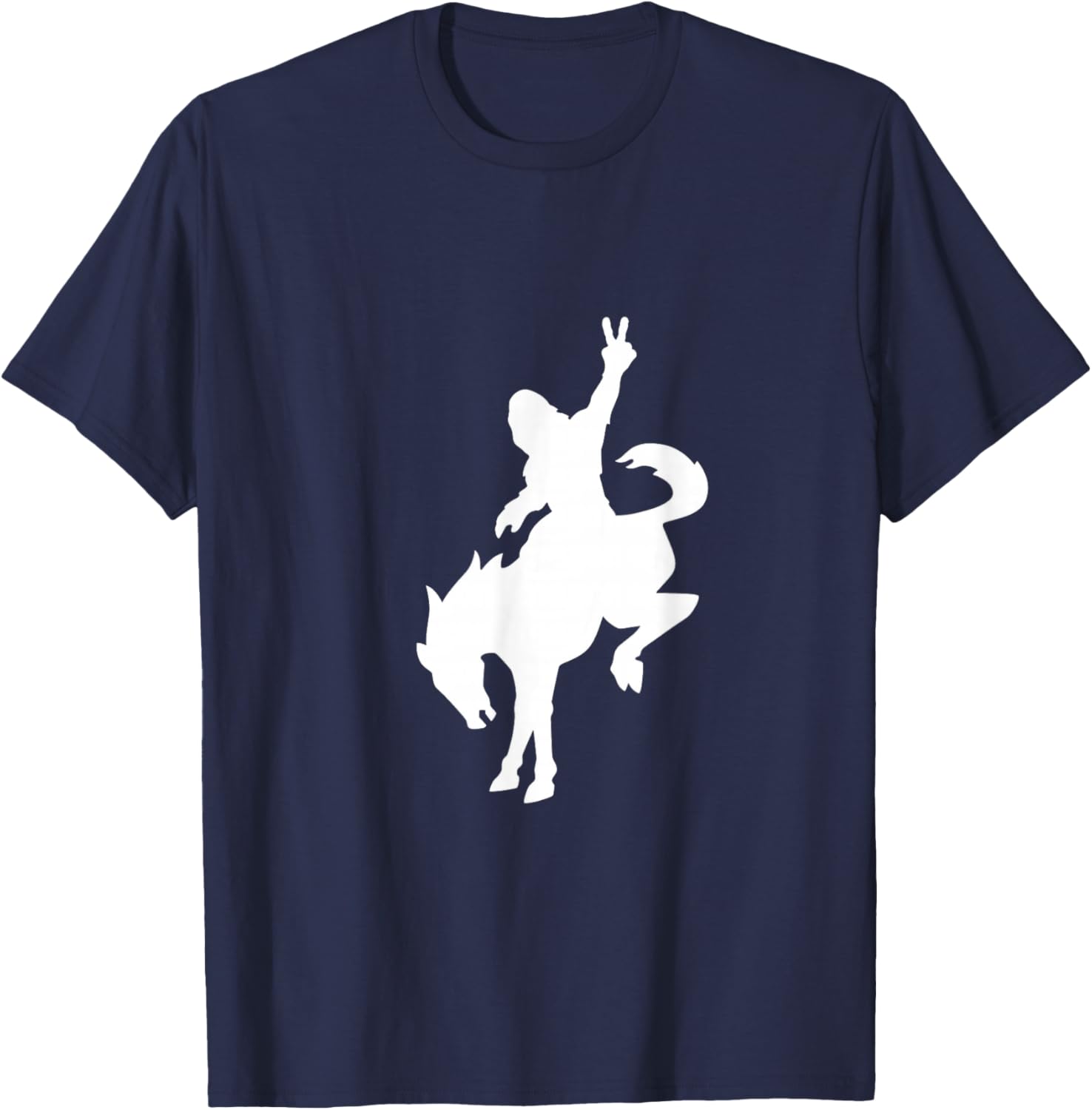 Sasquatch Riding Bronco T-Shirt - T-Shirt | Navy
