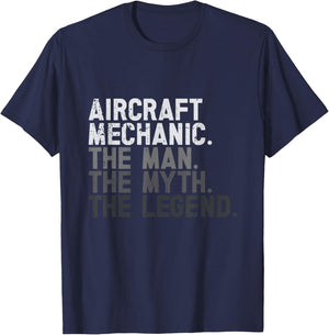 Airplane Mechanic Aircraft Maintenance Pilot Technician T-Shirt - T-Shirt | Navy