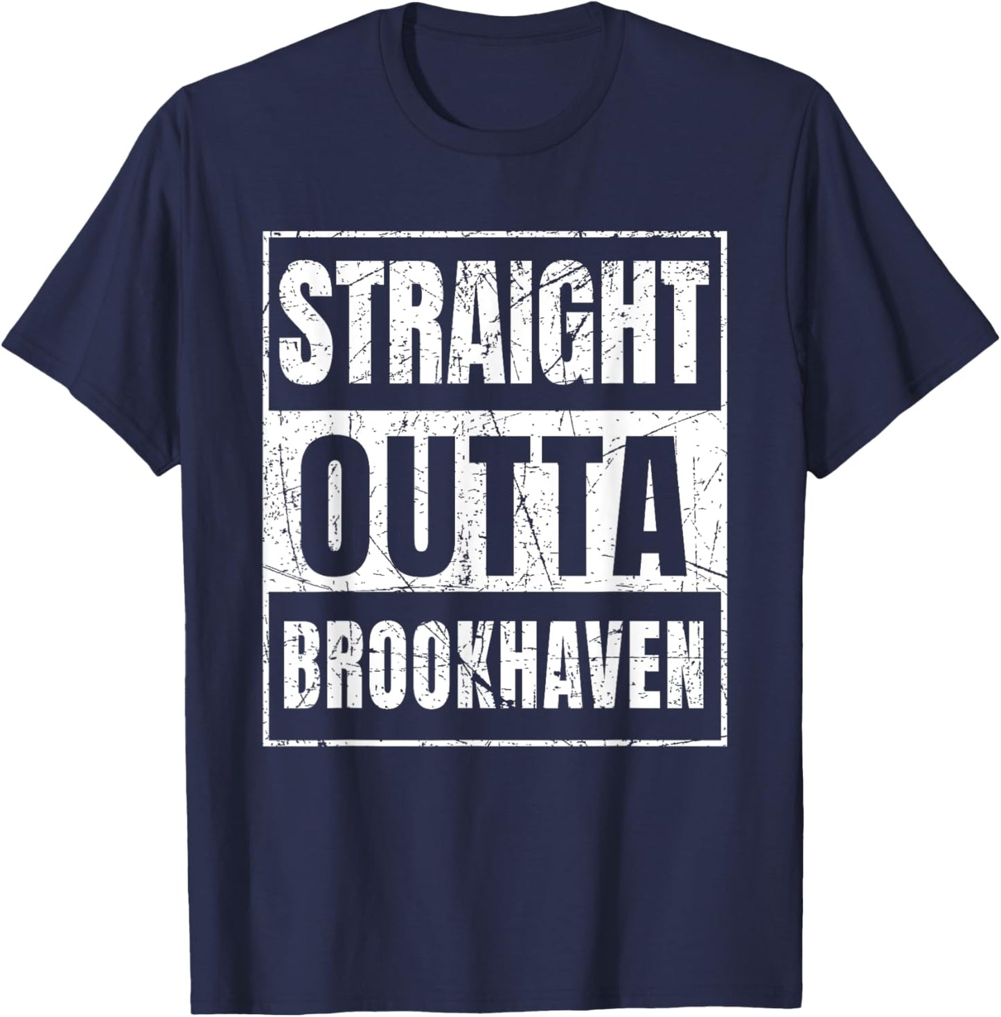 Straight Outta Brookhaven Georgia T-Shirt - T-Shirt | Navy