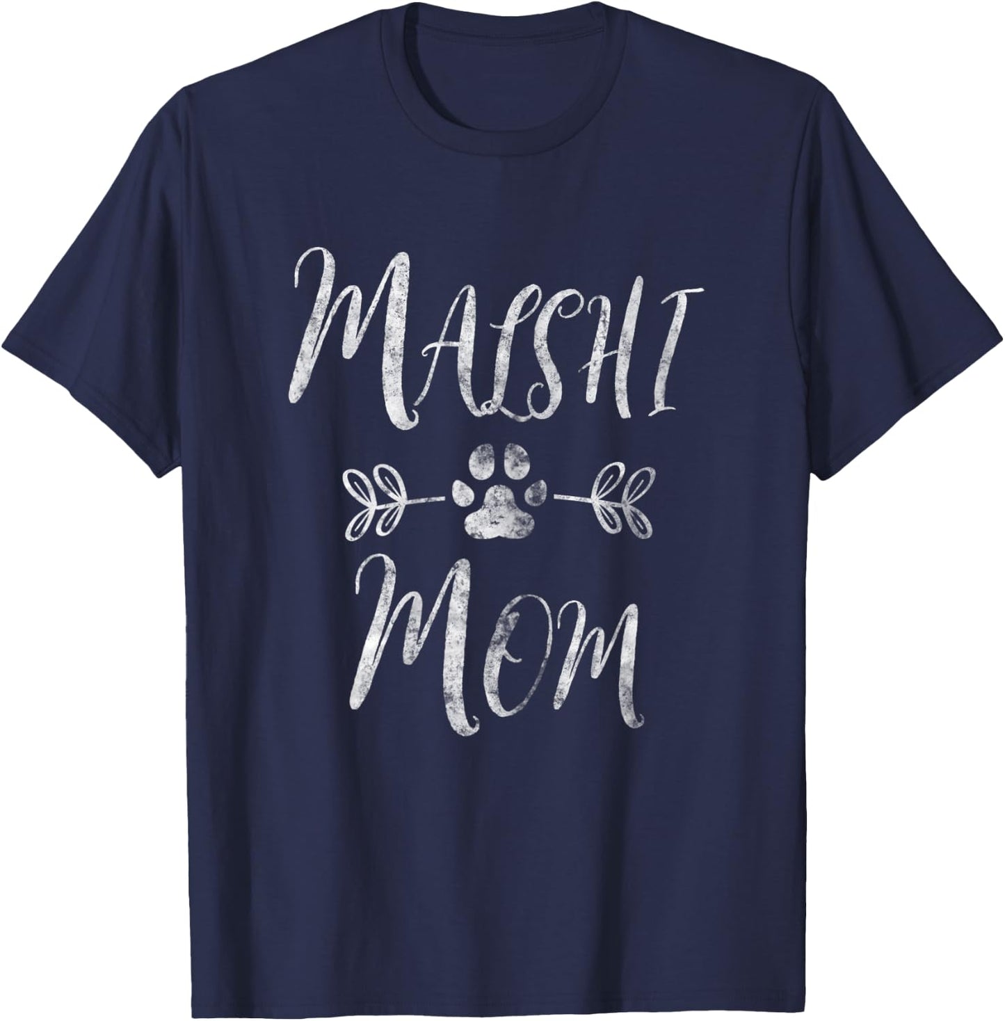 Malshi Mom Shirt Mal-Shi Lover Owner Malt-Tzu Dog Mom Women T-Shirt - T-Shirt | Navy