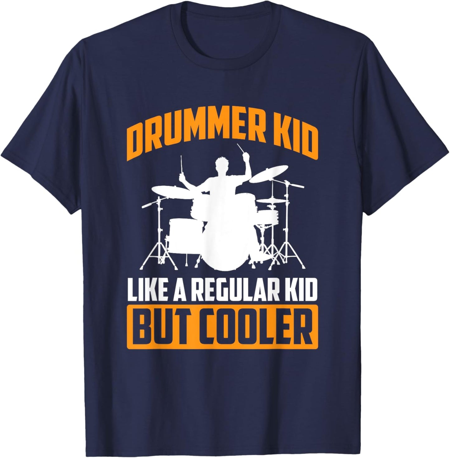 Drummer Kid Drumming Percussionist Drums Kids Boys Retro T-Shirt - T-Shirt | Navy