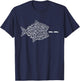 Street Trek Bicycle Fish Eats Car Climate Cycling Jersey T-Shirt - T-Shirt | Navy
