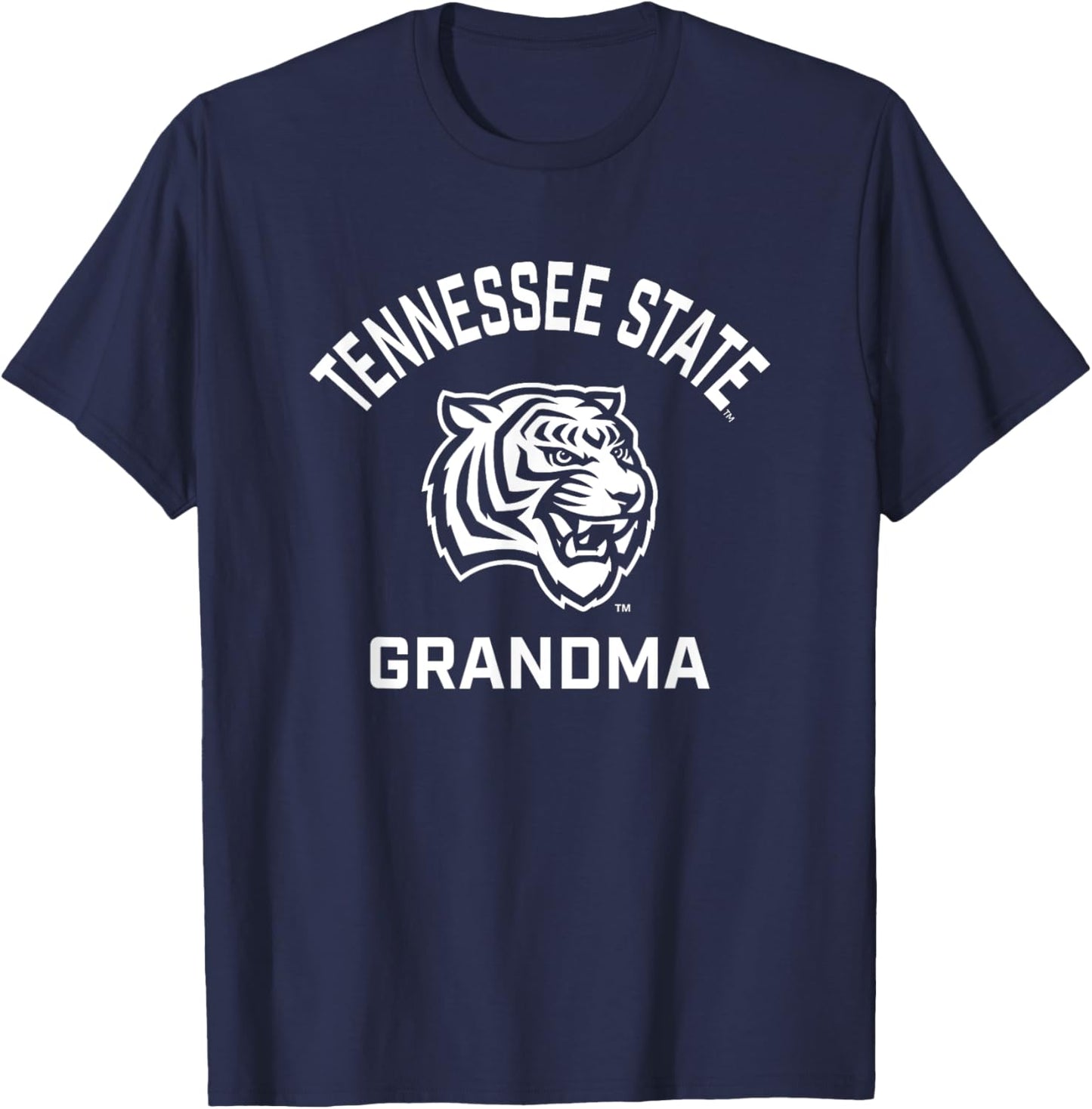 Tennessee State University TSU Tigers Arched Grandma T-Shirt - T-Shirt | Navy
