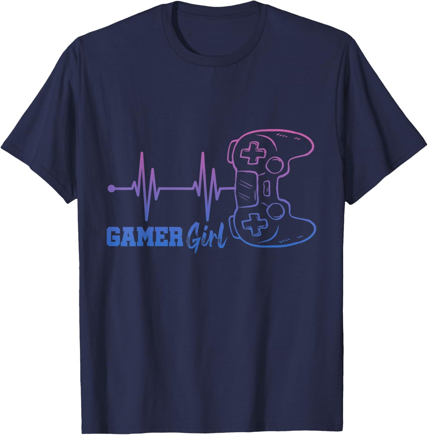 Gamer Girl Gaming T-Shirt - T-Shirt | Navy