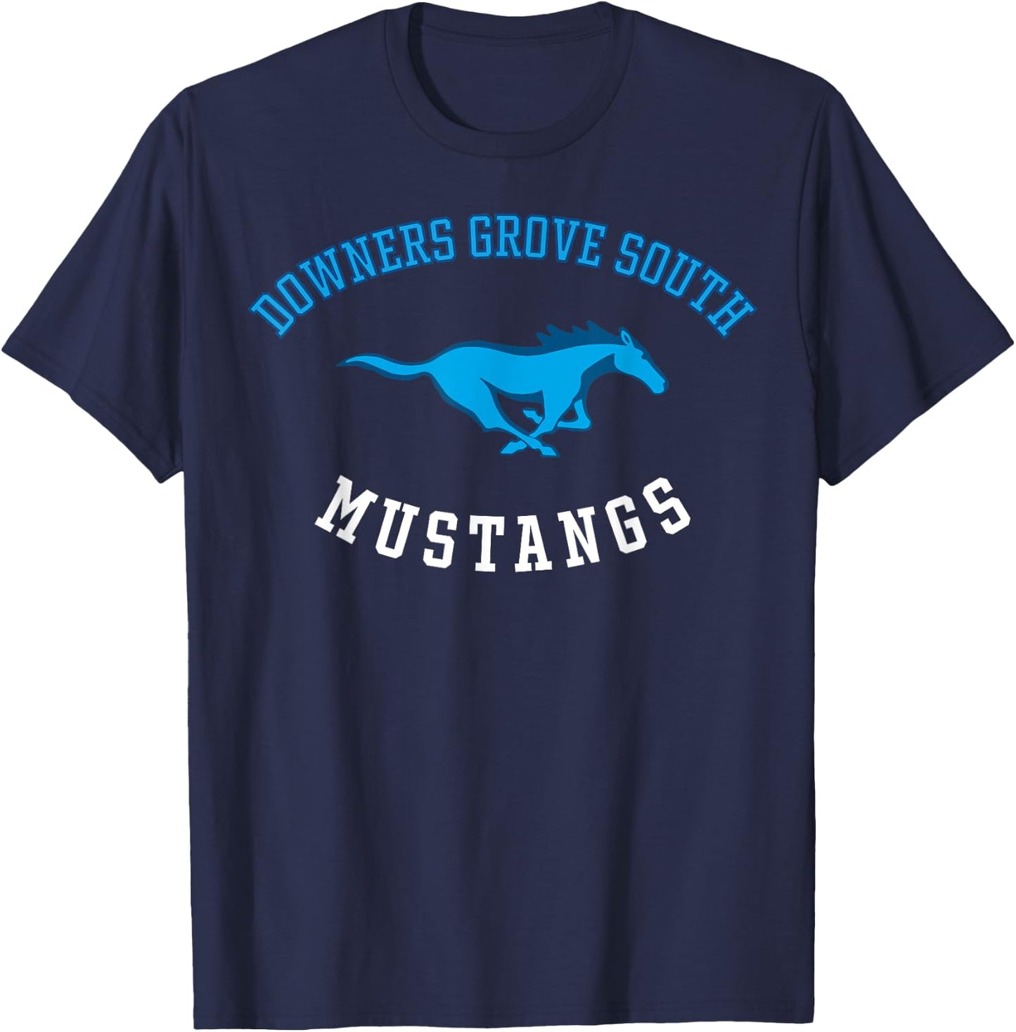 Downers Grove South High School Mustangs C8 T-Shirt - T-Shirt | Navy