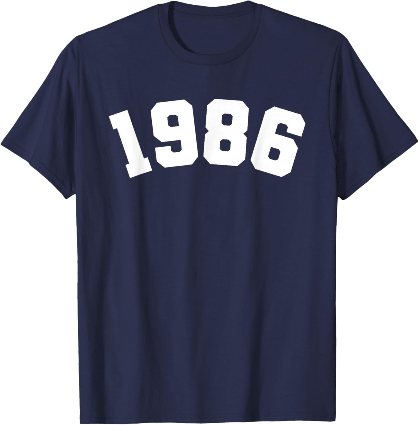 Classic 1986 Varsity Vintage College Style 38th Birthday T-Shirt - T-Shirt | Navy