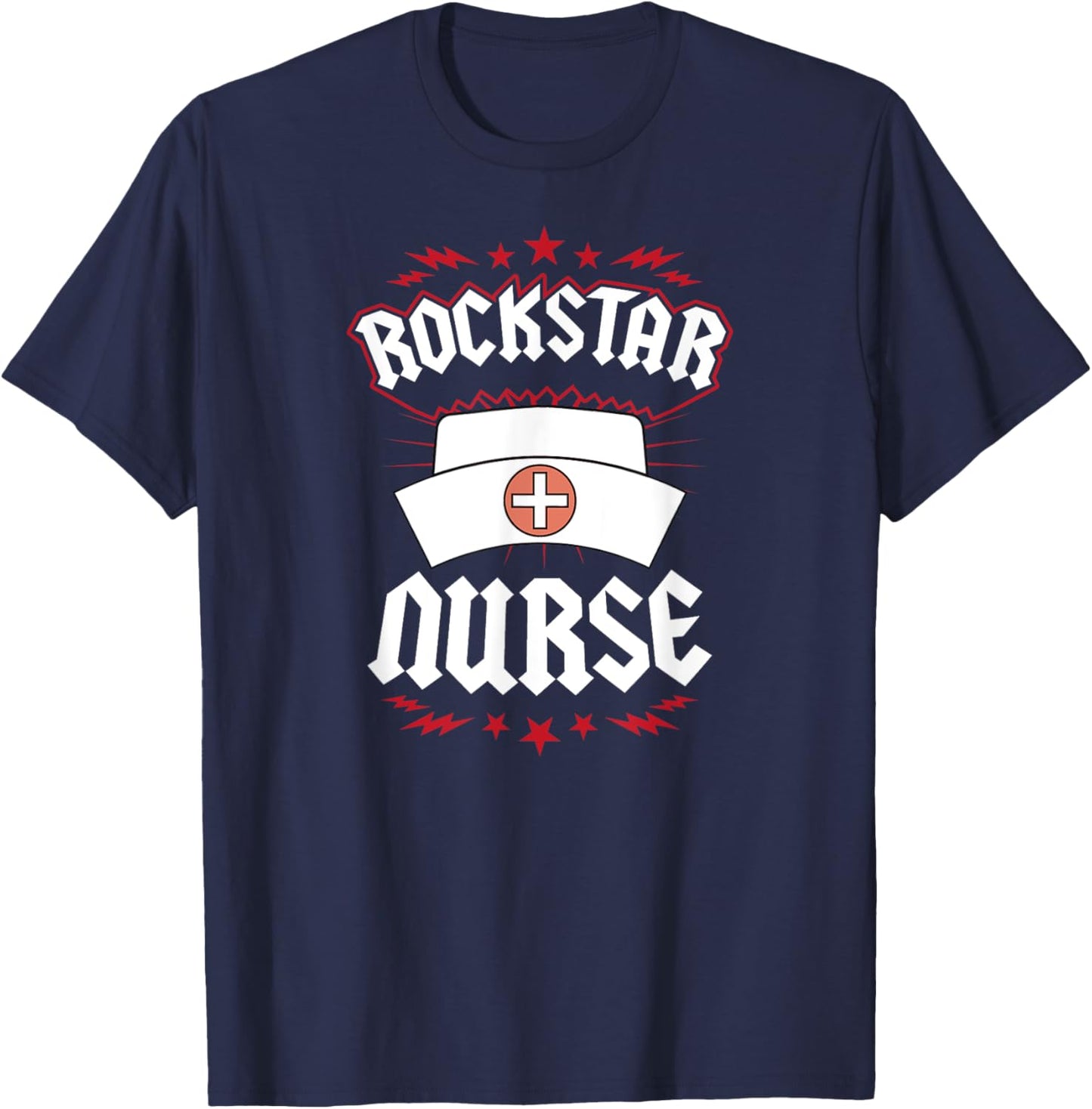 Rockstar Nurse T-Shirt - T-Shirt | Navy