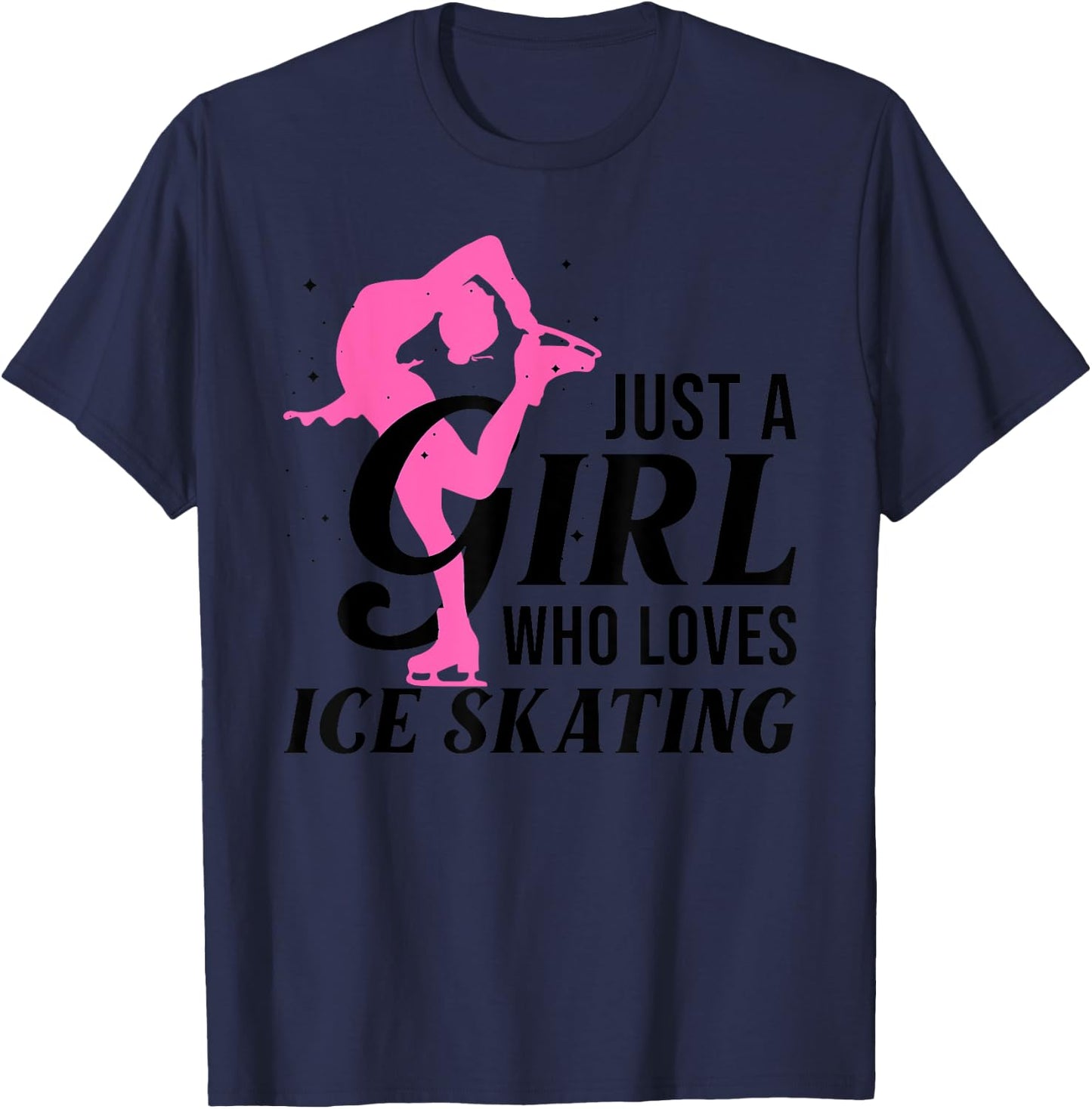 Funny Ice Skating Gift Girls Women Skater Figure Skating T-Shirt - T-Shirt | Navy