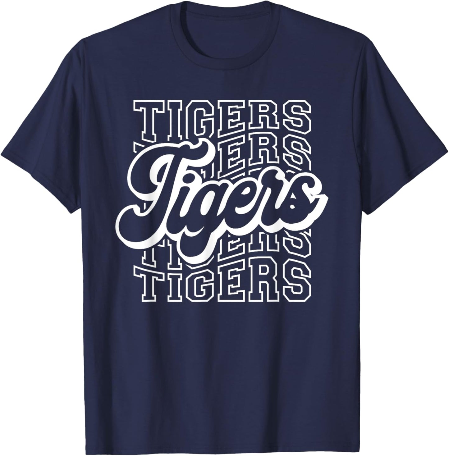 Tigers Sports Mascot - For Tigers Team Football Baseball T-Shirt - T-Shirt | Navy
