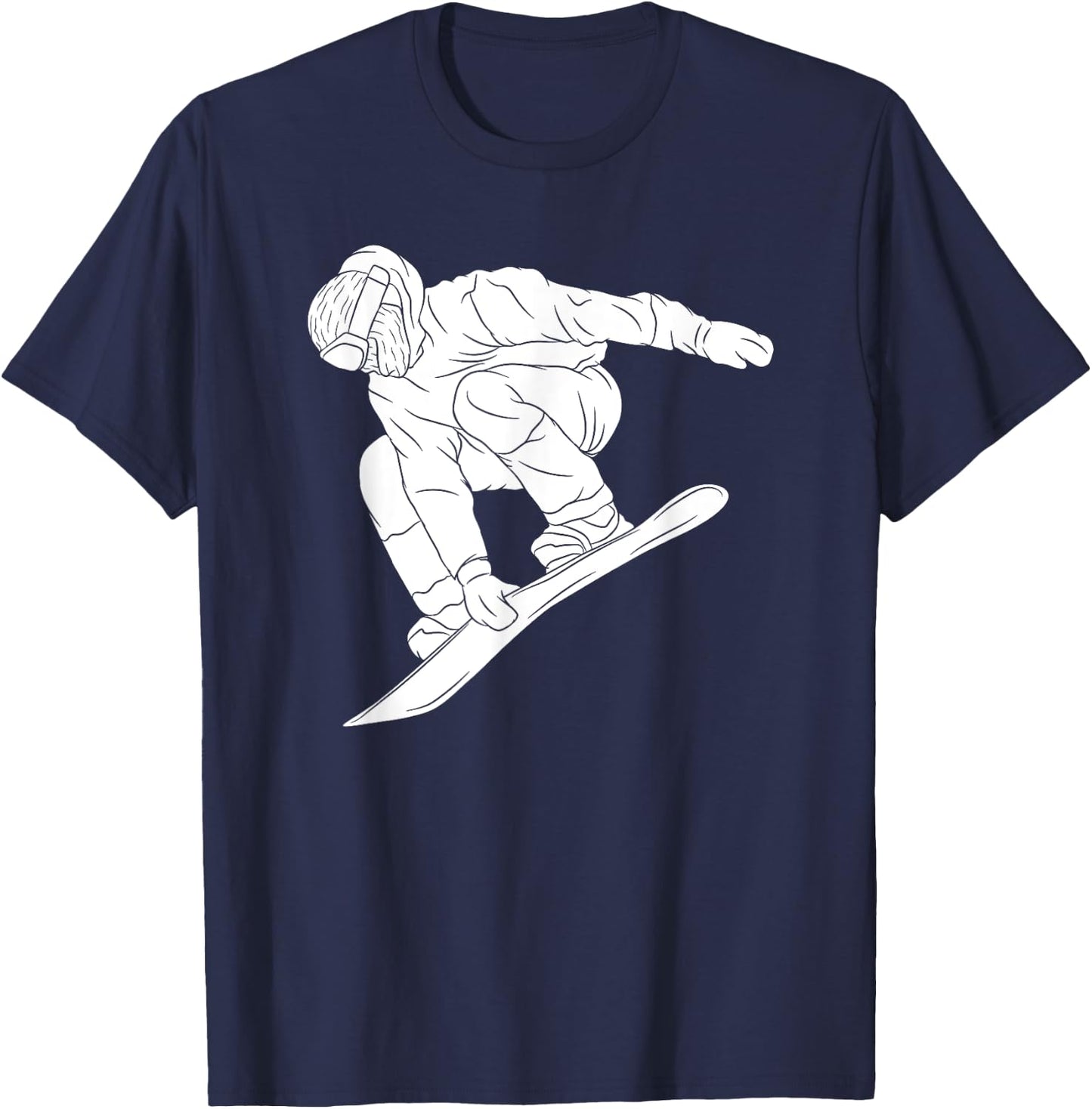 Snowboarding Snow Mountain Winter Sport Funny Snowboarder T-Shirt - T-Shirt | Navy