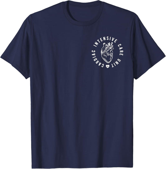 Cardiac Intensive Care Unit Cardiac ICU Nurse Appreciation T-Shirt - T-Shirt | Navy