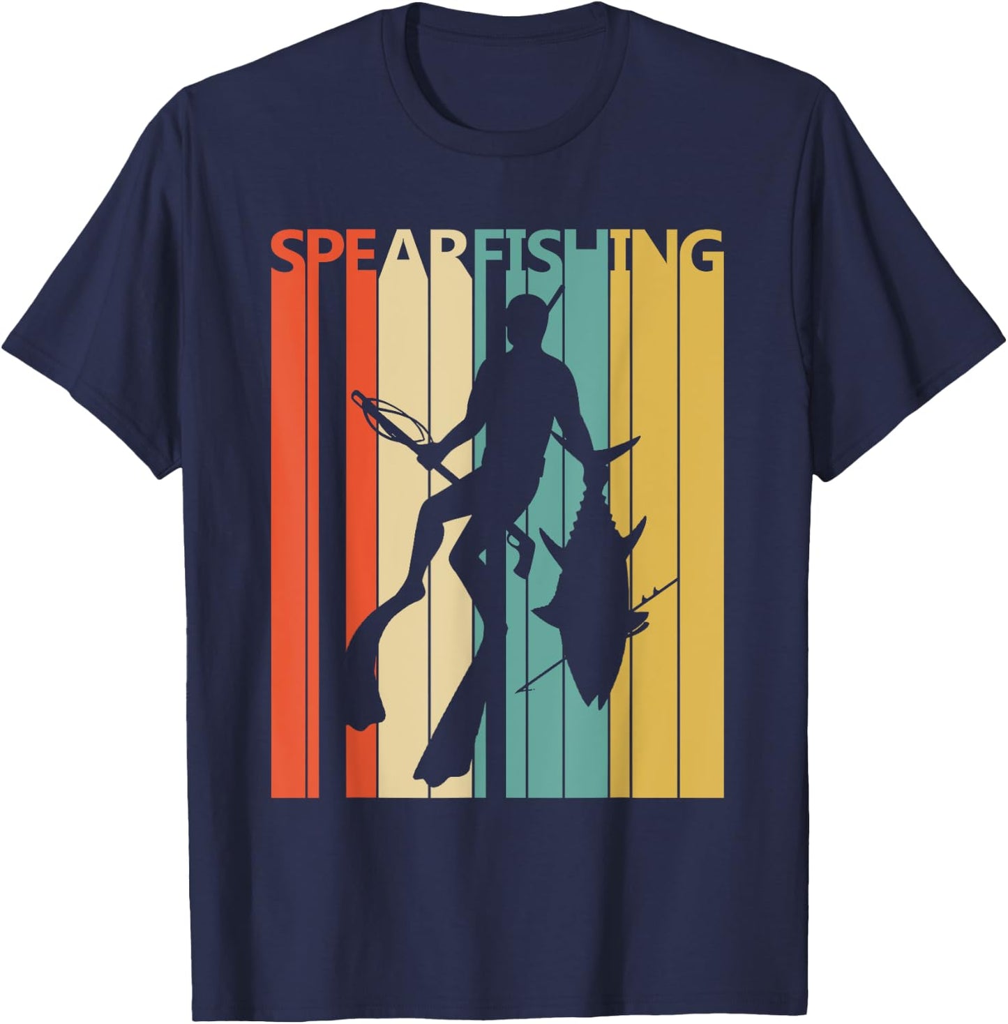 Vintage Spearfishing T-Shirt - T-Shirt | Navy